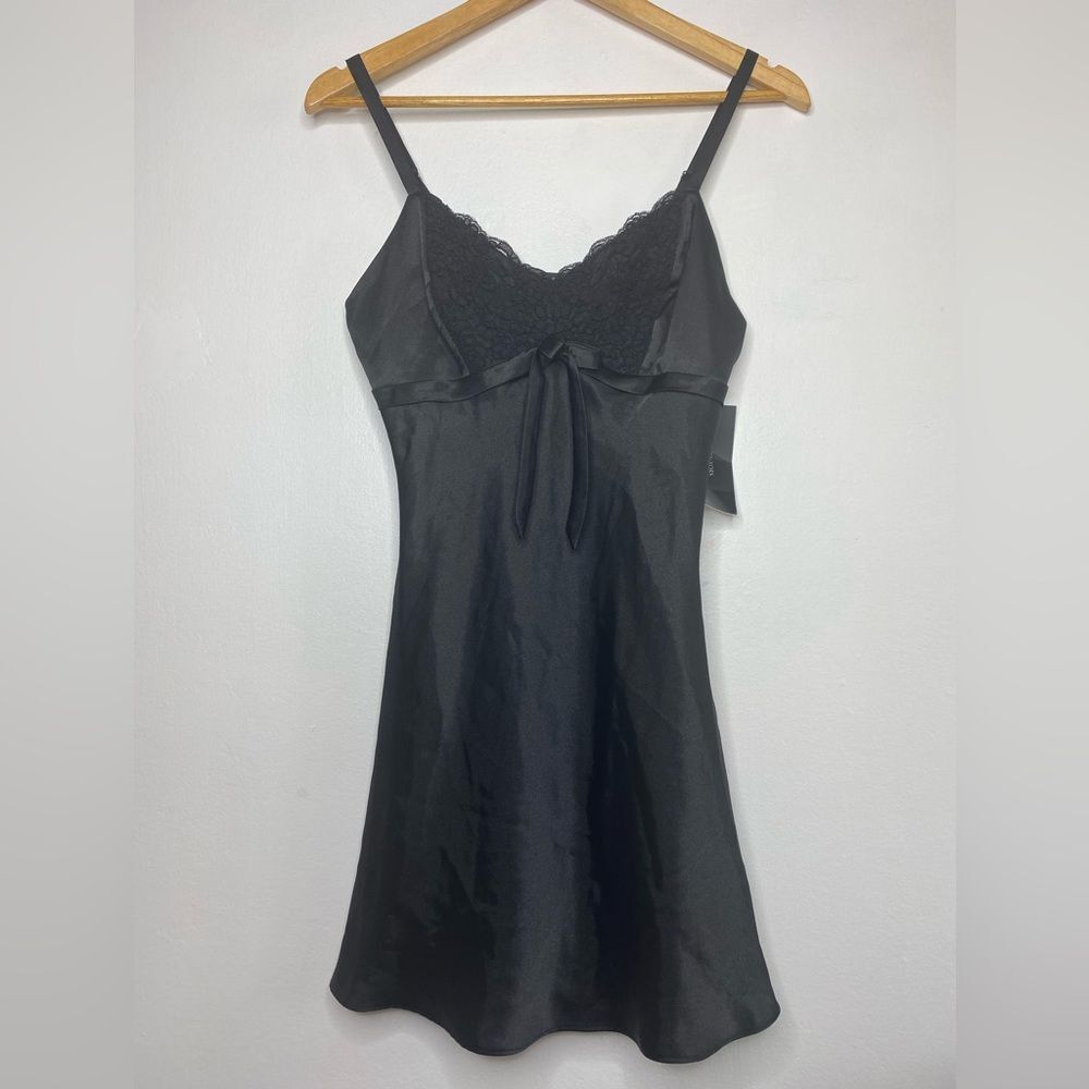 NWT Satin Lingerie Babydoll Slip Size Small Lux Feminine